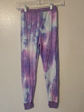 Little Sleepies Purple Watercolor Bamboo Pajama Pants ONLY - Kids Size 9/10